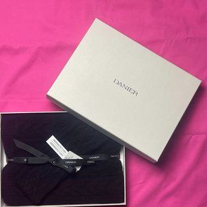 NEW! DANIER 100% Cashmere BLACK Scarf and Headband Ear Warmer in a Gift Box